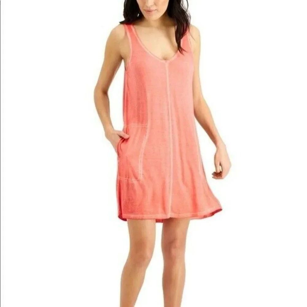 Jenni Shell Pink Washed Chemise Tank Nightgown Women's Extra Small NWT